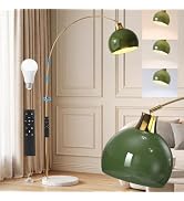 FILIYANO Modern Black Arc Floor Lamp with Marble Base, Adjustable